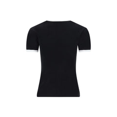 Courrèges Black Cotton T-Shirt