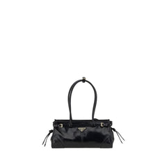 Prada Black Calf Leather Bos Taurus Shoulder Bag