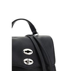 Zanellato Black Calf Leather Bos Taurus Shoulder Bag