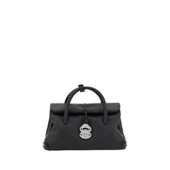 Zanellato Black Calf Leather Bos Taurus Shoulder Bag