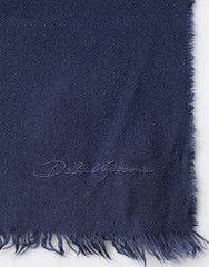 Dolce & Gabbana Scarf Blue Cashmere Neck Wrap Shawl Men