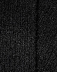 Dolce & Gabbana Black Cashmere Knit Shawl Fringes Scarf