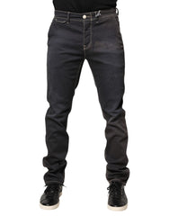 Jeckerson Dark Gray Mid Waist Skinny Fit Men Denim Trouser Jeans