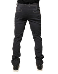Jeckerson Dark Gray Mid Waist Skinny Fit Men Denim Trouser Jeans