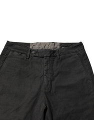 Maison Clochard Dark Gray Cotton Mid Waist Skinny Men Denim Jeans