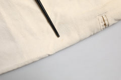 Fortela Off White Cotton Straight Men Corduroy Chino Trouser Pants