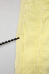 Jeckerson Yellow Mid Waist Straight Fit Men Denim Trouser Jeans