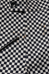 Daniele Alessandrini Black White Checkered Men Cropped Pants