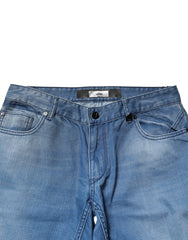 Verri Blue Washed Cotton Skinny Fit Men Denim Trouser Jeans