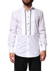 Dolce & Gabbana White GOLD Long Sleeves Formal Dress Shirt