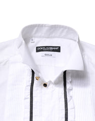Dolce & Gabbana White GOLD Long Sleeves Formal Dress Shirt