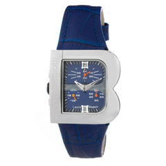 Laura Biagiotti Purple Leather Dress Watch