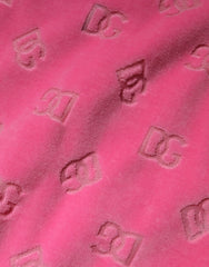 Dolce & Gabbana Pink Logo Monogram Long Sleeve Jumpsuit  Dress