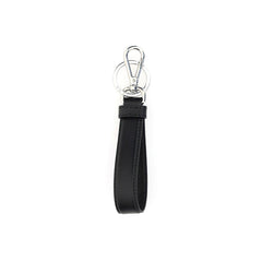 Prada Black Stainless Steel Keychain