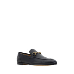 Gucci Black Calf Leather Bos Taurus Slip-On Loafers
