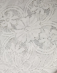 Dolce & Gabbana White Embroidery Lace Cotton Blouse Top