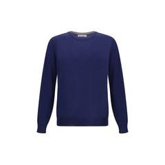 Brunello Cucinelli Blue Fleece Wool Sweatshirt
