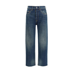 Margiela Blue Cotton Straight-Leg Jeans