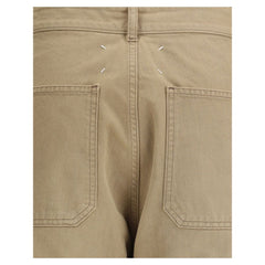 Margiela Beige Cotton Cargo Pants