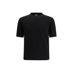 Fendi Black Cotton T-Shirt