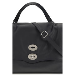 Zanellato Blue Calf Leather Bos Taurus Shoulder Bag