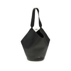 Khaite Black Calf Leather Bos Taurus Shoulder Bag