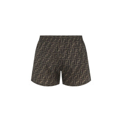 Fendi Brown Polyester Swim Shorts