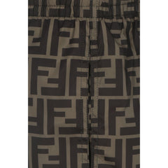 Fendi Brown Polyester Swim Shorts