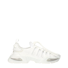 Dolce & Gabbana White Fabric Athletic Sneakers
