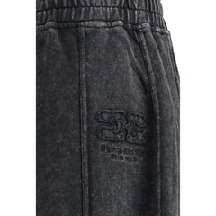 Ganni Black Cotton Casual Pants