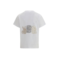 Ganni White Cotton T-Shirt