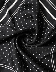 Dolce & Gabbana Scarf Black Poka Dot Men Square Handkerchief