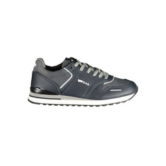 Gas Blue Polyurethane Men Sneaker