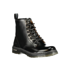Gas Black Polyurethane Men Ankle Boot