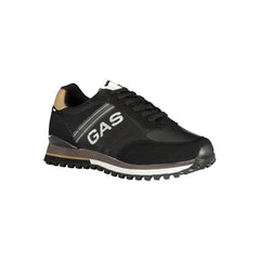Gas Black Polyester Men Sneaker