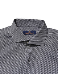 Domenico Tagliente Gray Patterned Long Sleeves Dress Shirt
