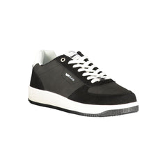 Gas Black Polyurethane Men Sneaker