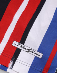 Dolce & Gabbana Multicolor Stripes Cotton Men Polo T-shirt
