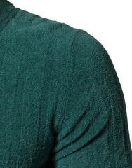 Dolce & Gabbana Dark Green Cotton Blend Men Crew Neck T-shirt