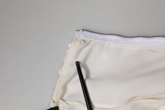 Dolce & Gabbana White Polyester Sleeveless Sheath Dress