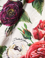 Dolce & Gabbana White Floral Embellished Sheath Mini Dress