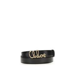 Chloé Black Calf Leather Bos Taurus Belt