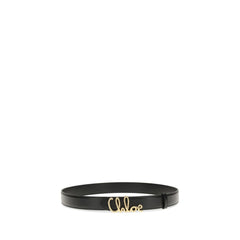 Chloé Black Calf Leather Bos Taurus Belt