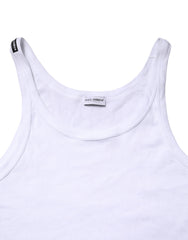 Dolce & Gabbana White Sleeveless Round Neck Tank Top T-shirt