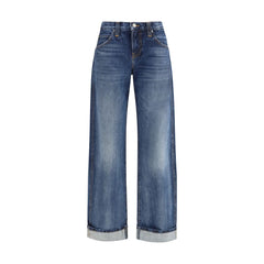 Khaite Blue Cotton Jeans Denim