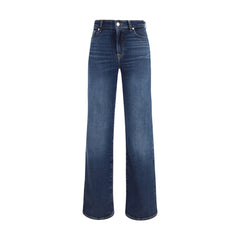 7FOR Blue Cotton Bootcut Jeans
