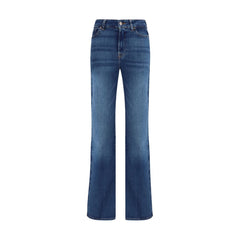 7FOR Blue Cotton Bootcut Jeans