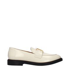 Chloé Beige Leather Slip-On Loafers