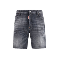 Dsquared² Black Cotton Bermuda Shorts