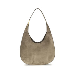 Savette Beige Calf Leather Bos Taurus Shoulder Bag
